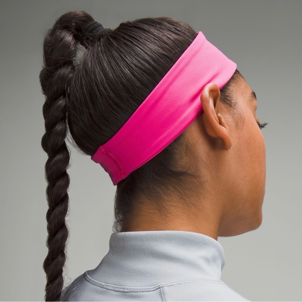 Pink Elastic Yoga Headband